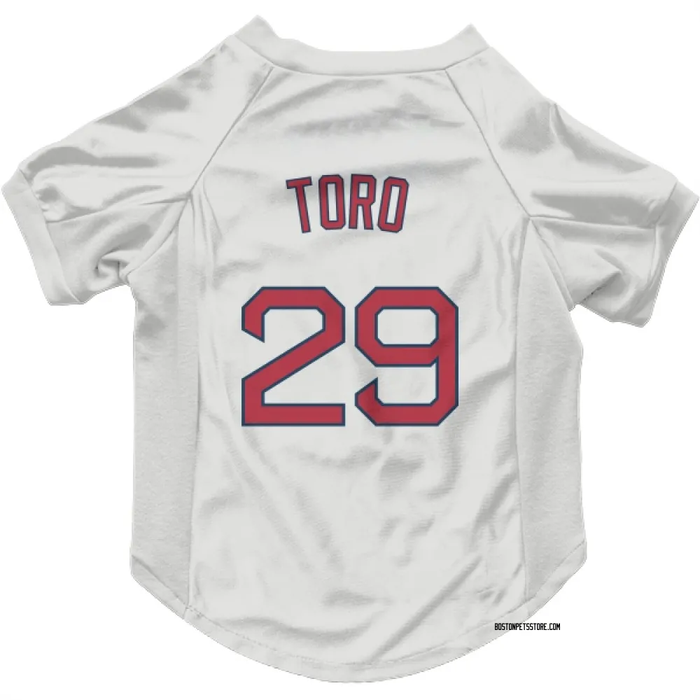 Boston Red Sox Abraham Toro White Pet Jersey for Dog & Cat