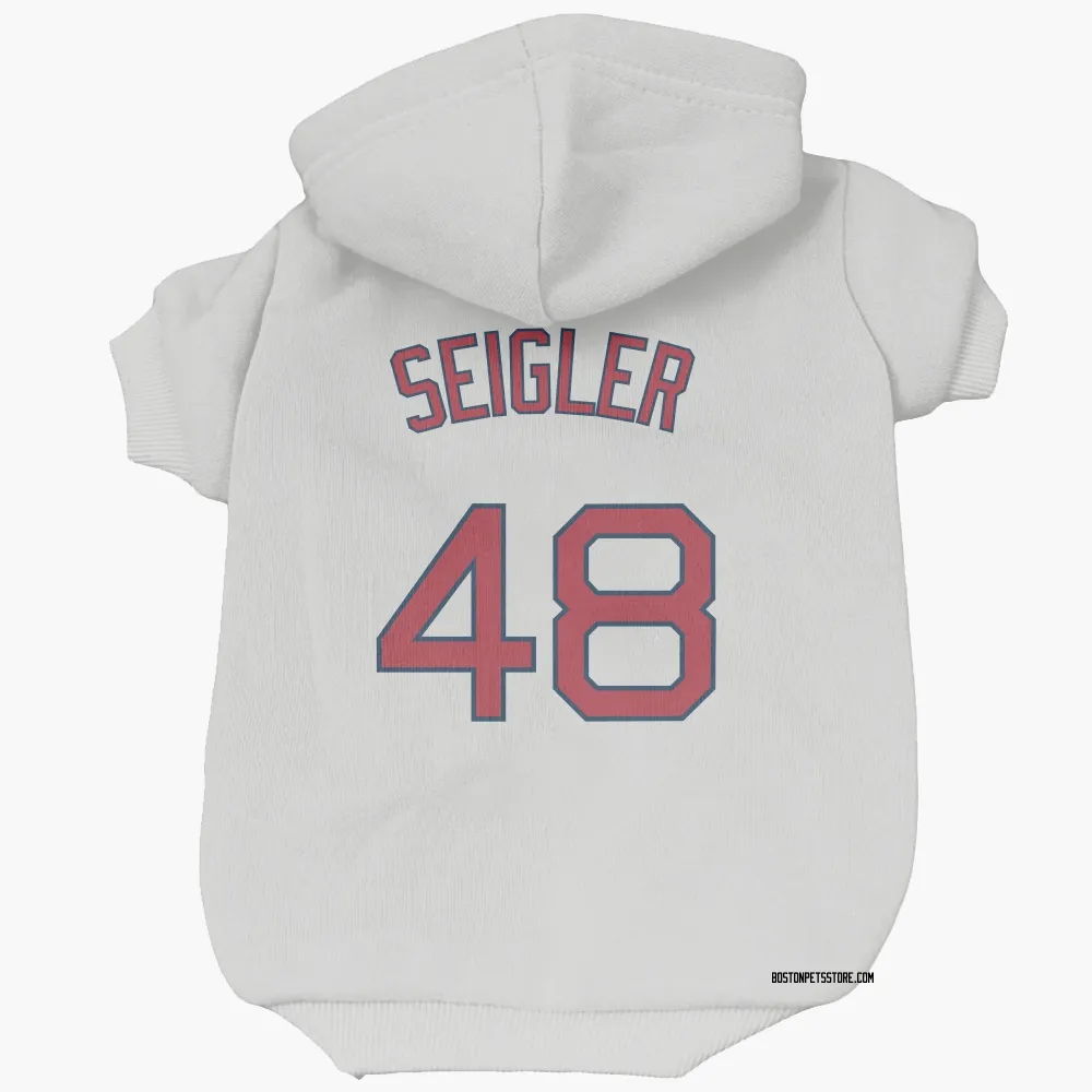 Boston Red Sox Anthony Seigler White Pet Hoodie for Dog & Cat