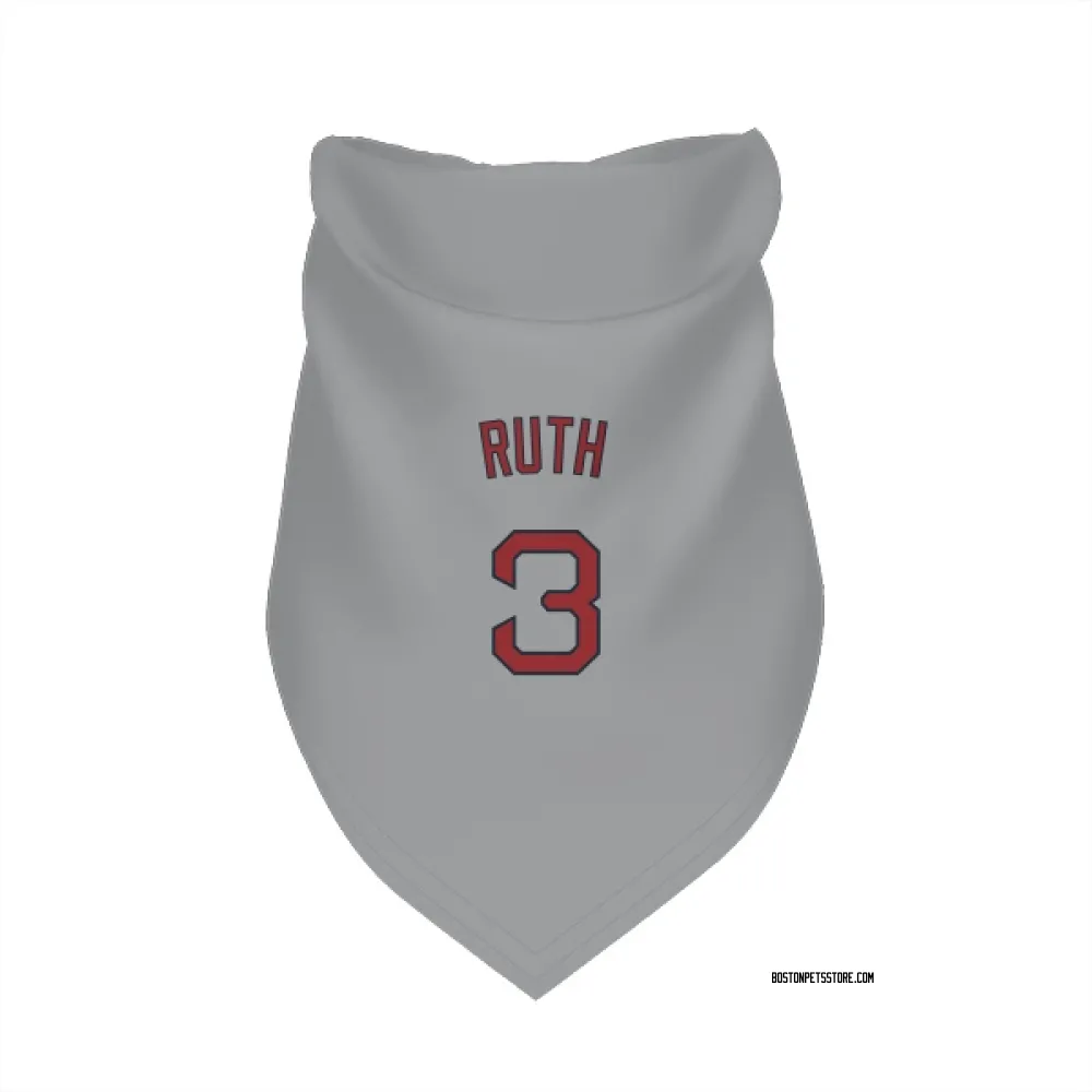 Boston Red Sox Babe Ruth Gray Pet Bandana for Dog & Cat