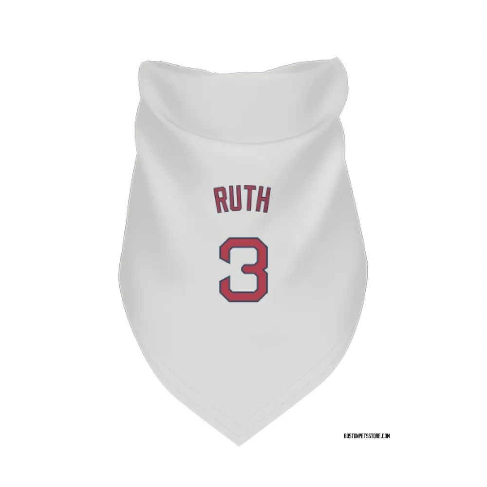 Boston Red Sox Babe Ruth White Pet Bandana for Dog & Cat