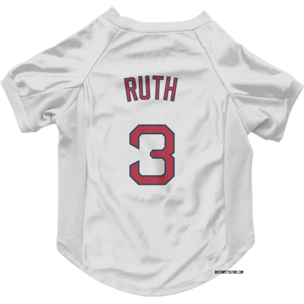 Boston Red Sox Babe Ruth White Pet Jersey for Dog & Cat