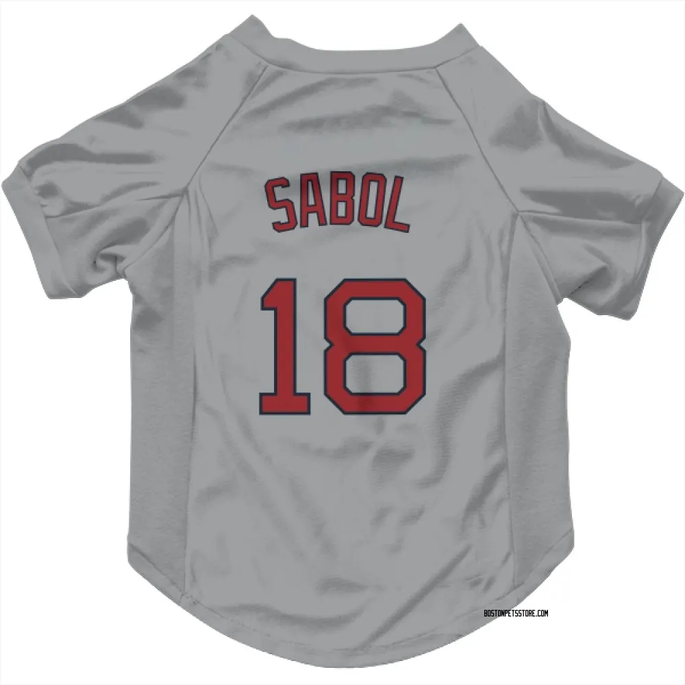 Boston Red Sox Blake Sabol Gray Pet Jersey for Dog & Cat