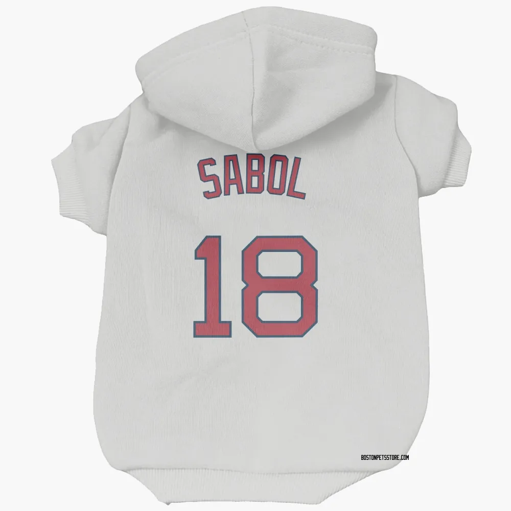 Boston Red Sox Blake Sabol White Pet Hoodie for Dog & Cat