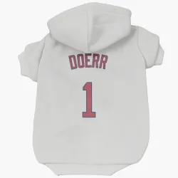 Boston Red Sox Bobby Doerr White Pet Hoodie for Dog & Cat
