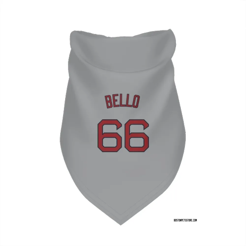 Boston Red Sox Brayan Bello Gray Pet Bandana for Dog & Cat