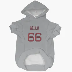 Boston Red Sox Brayan Bello Gray Pet Hoodie for Dog & Cat