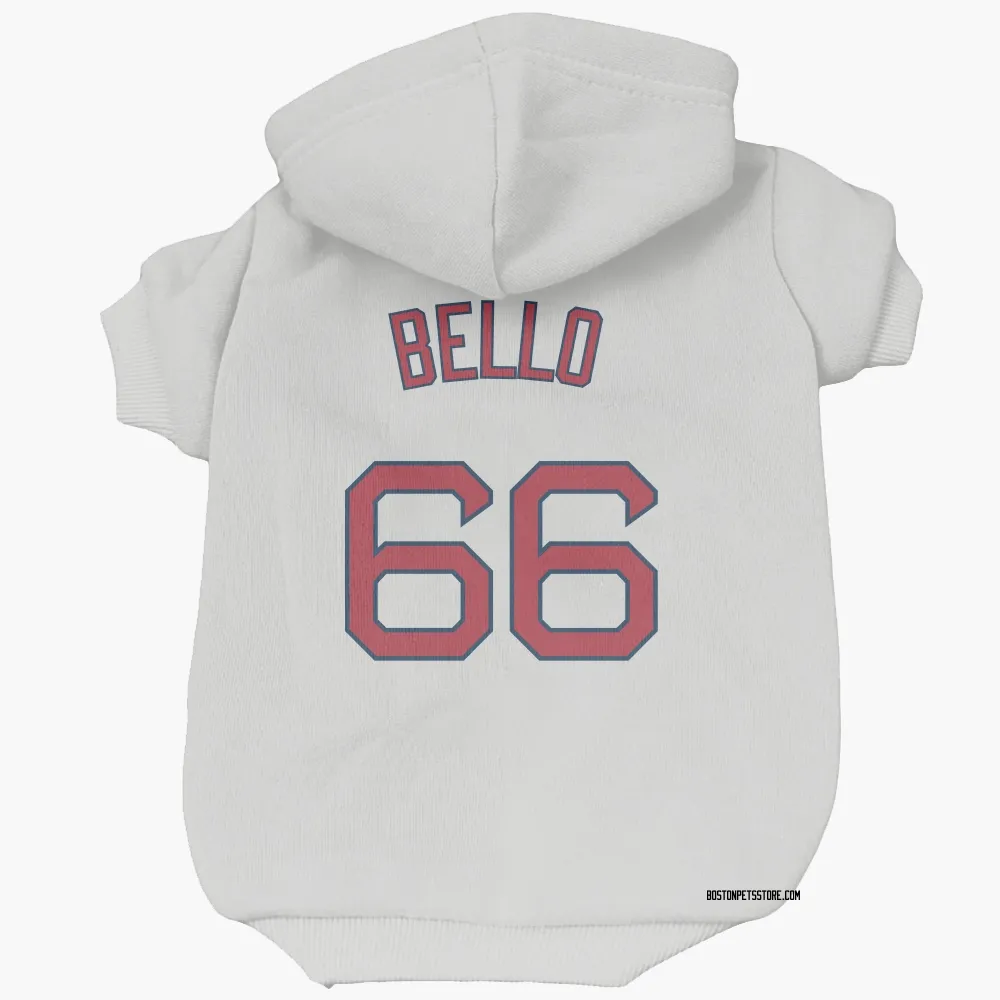 Boston Red Sox Brayan Bello White Pet Hoodie for Dog & Cat
