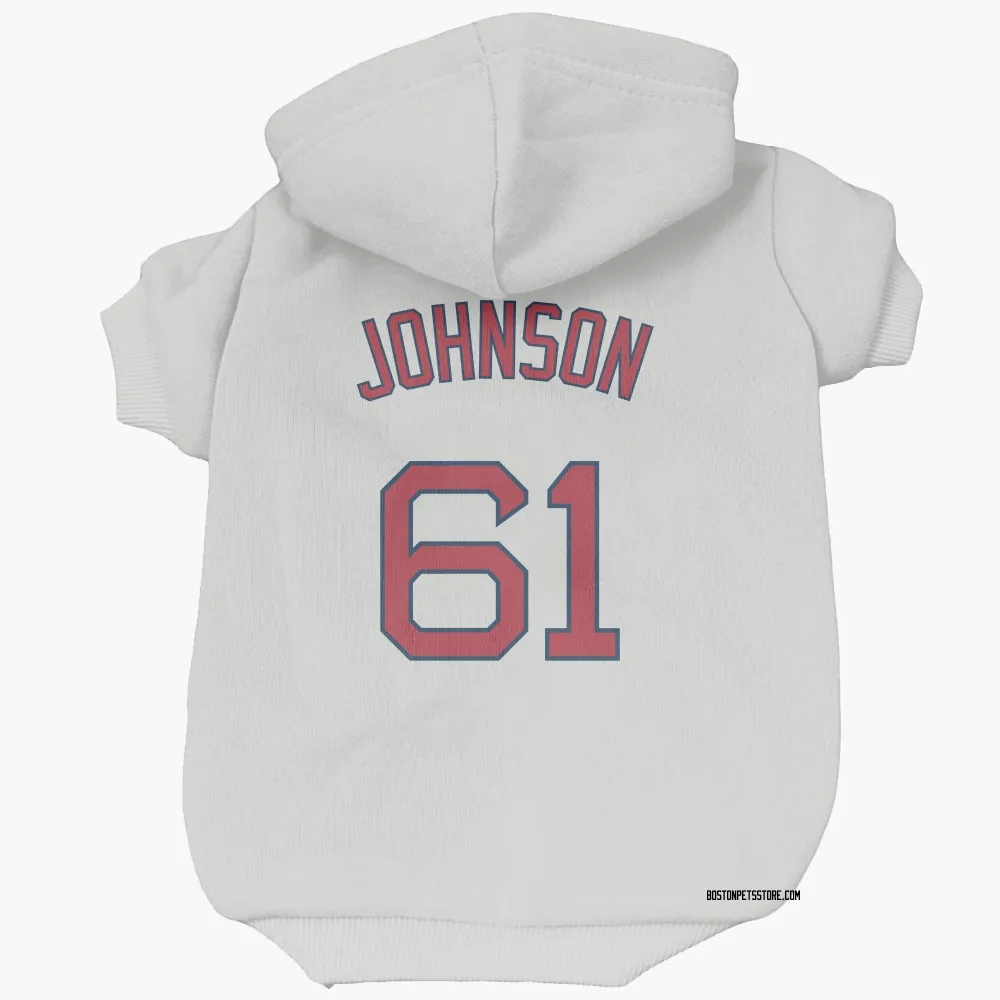 Boston Red Sox Brian Johnson White Pet Hoodie for Dog & Cat