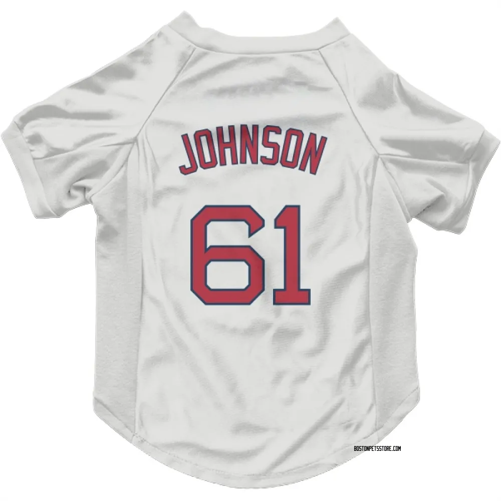 Boston Red Sox Brian Johnson White Pet Jersey for Dog & Cat