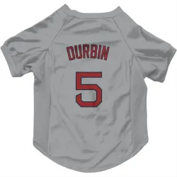 Boston Red Sox Caleb Durbin Gray Pet Jersey for Dog & Cat