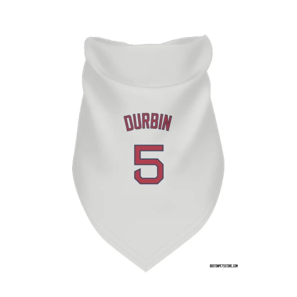 Boston Red Sox Caleb Durbin White Pet Bandana for Dog & Cat