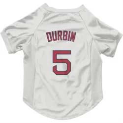 Boston Red Sox Caleb Durbin White Pet Jersey for Dog & Cat