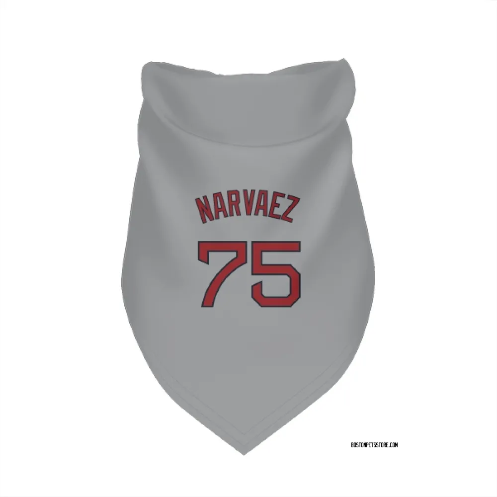 Boston Red Sox Carlos Narvaez Gray Pet Bandana for Dog & Cat