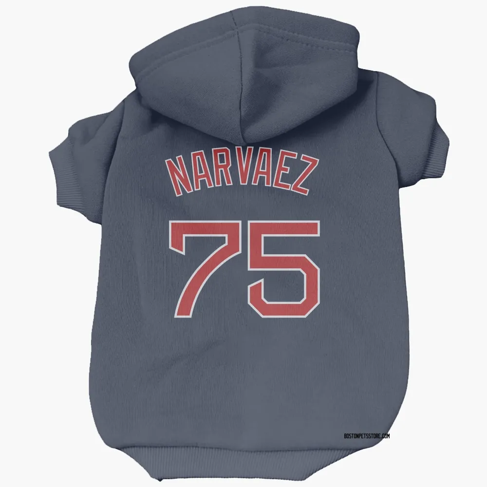 Boston Red Sox Carlos Narvaez Navy Pet Hoodie for Dog & Cat