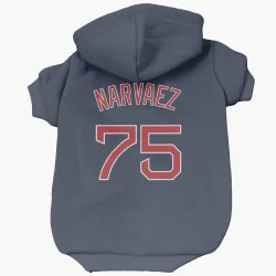 Boston Red Sox Carlos Narvaez Navy Pet Hoodie for Dog & Cat