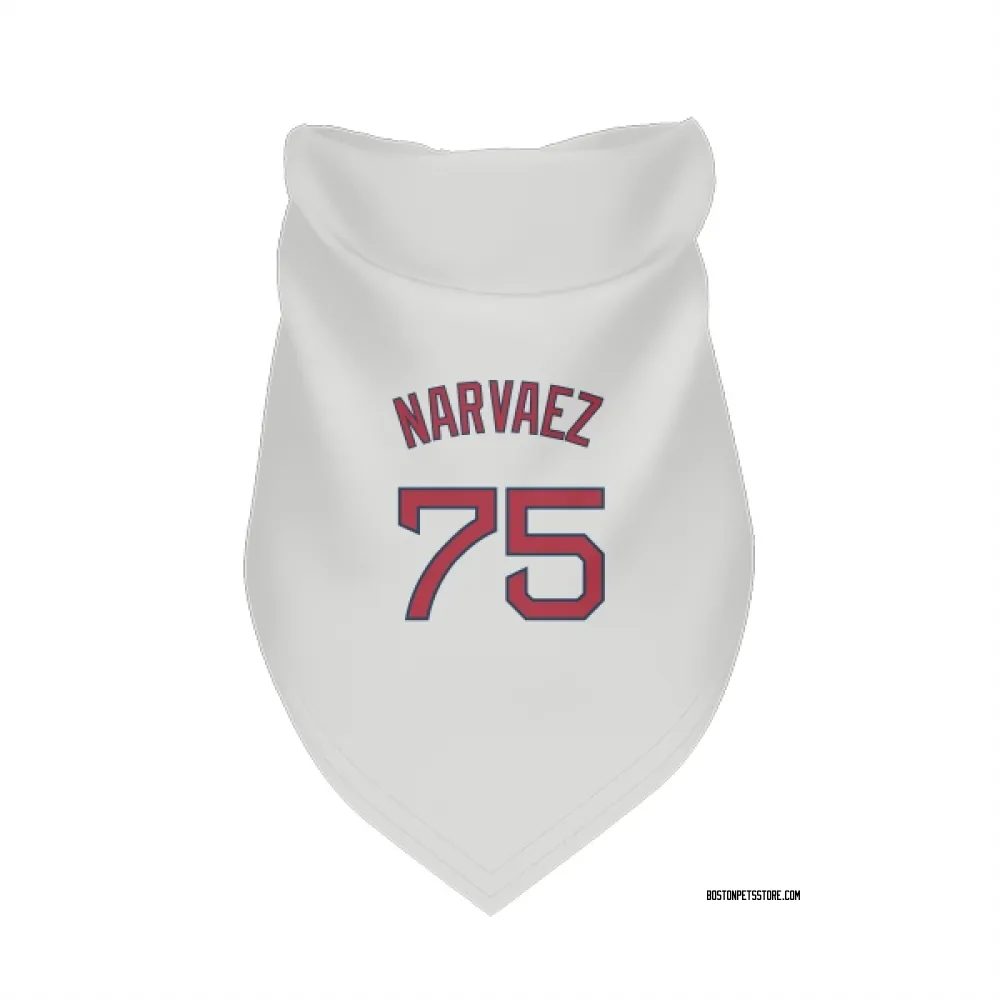 Boston Red Sox Carlos Narvaez White Pet Bandana for Dog & Cat
