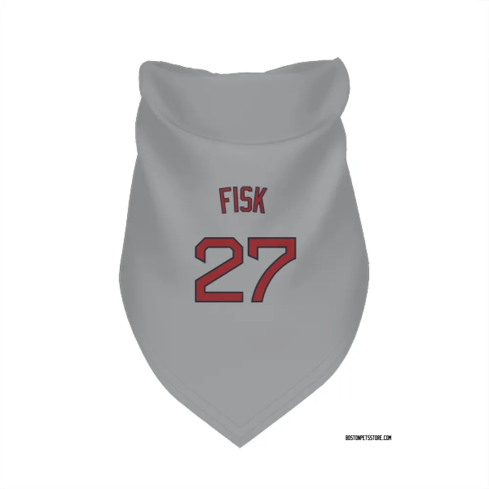 Boston Red Sox Carlton Fisk Gray Pet Bandana for Dog & Cat