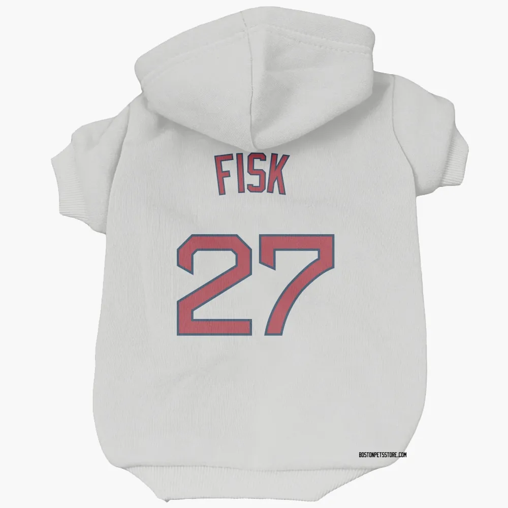 Boston Red Sox Carlton Fisk White Pet Hoodie for Dog & Cat