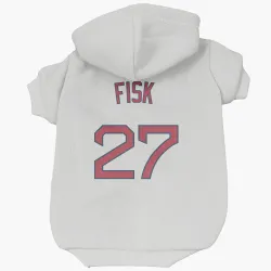 Boston Red Sox Carlton Fisk White Pet Hoodie for Dog & Cat