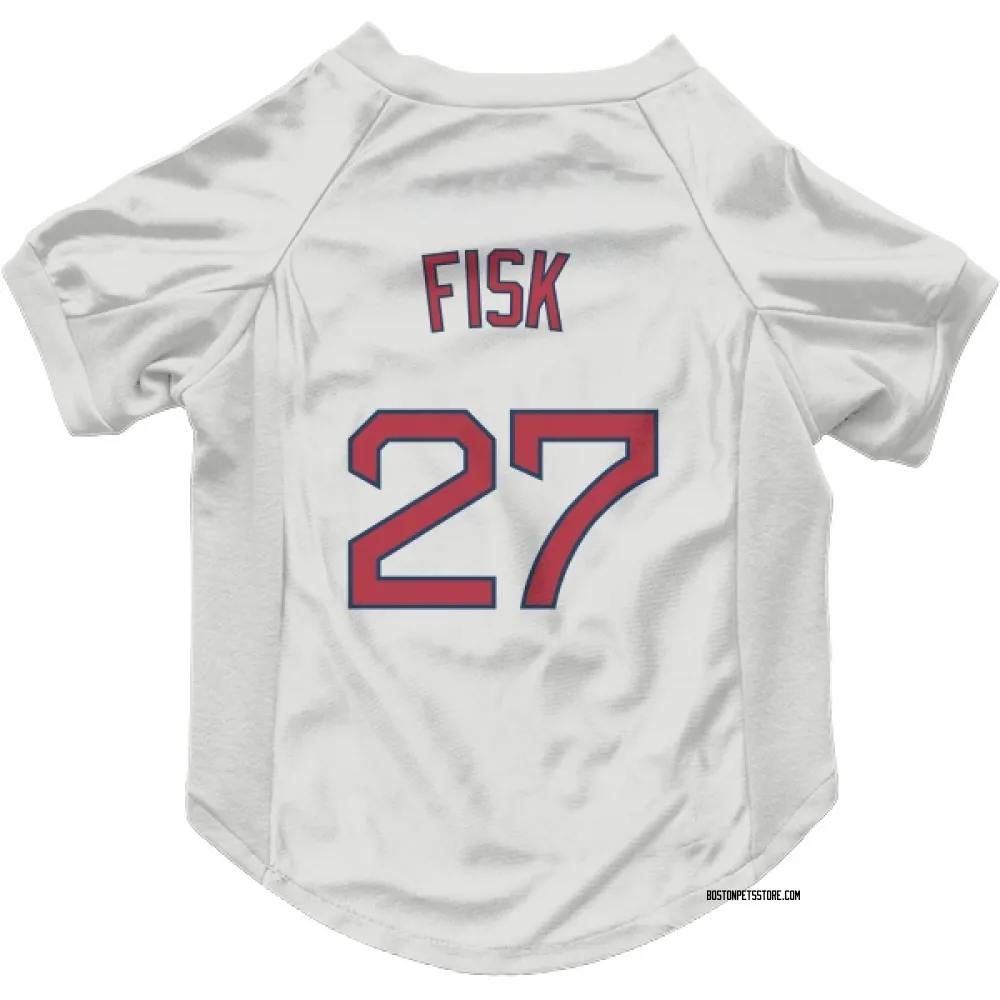 Boston Red Sox Carlton Fisk White Pet Jersey for Dog & Cat