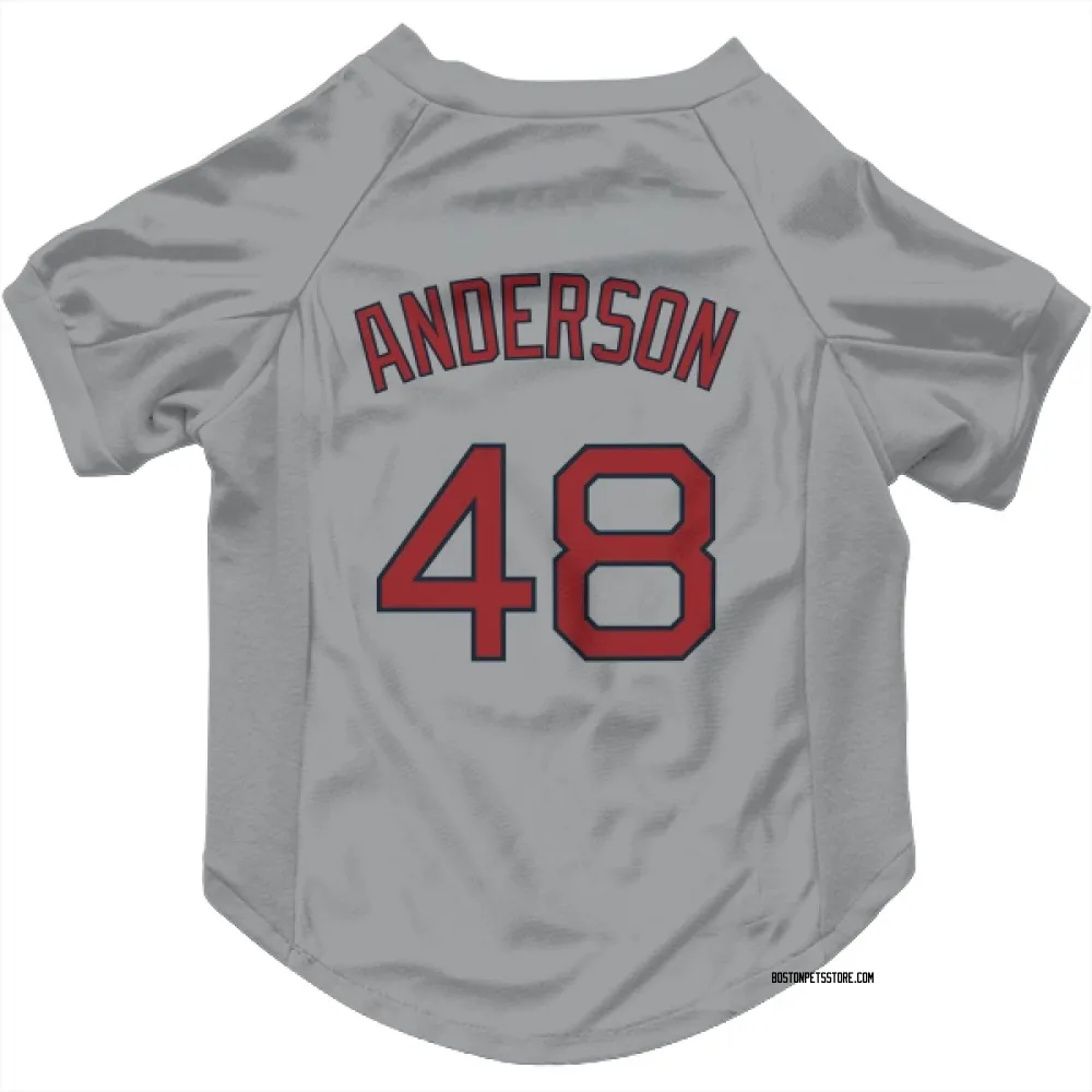 Boston Red Sox Chase Anderson Gray Pet Jersey for Dog & Cat
