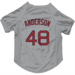 Boston Red Sox Chase Anderson Gray Pet Jersey for Dog & Cat