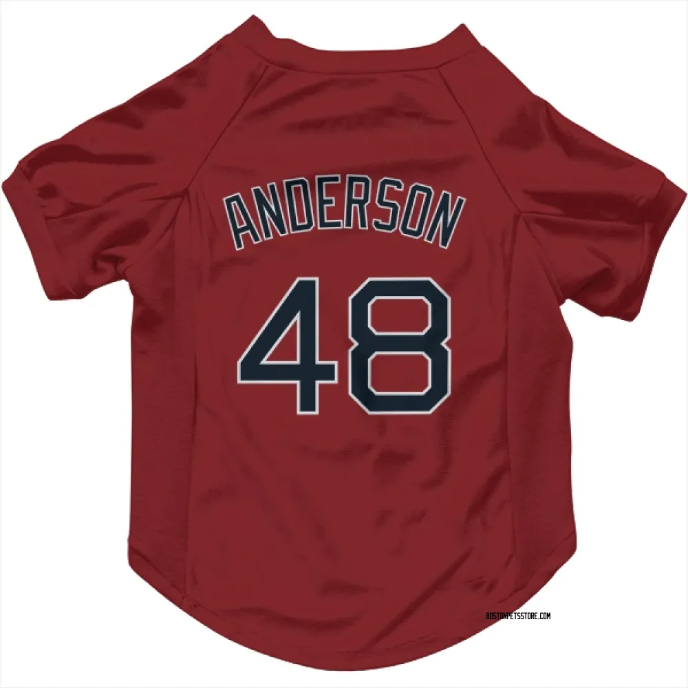 Boston Red Sox Chase Anderson Red Pet Jersey for Dog & Cat