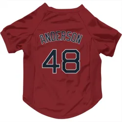 Boston Red Sox Chase Anderson Red Pet Jersey for Dog & Cat