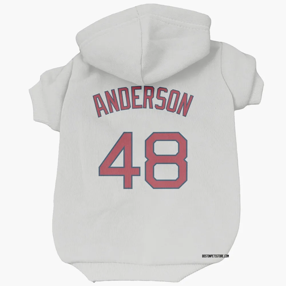 Boston Red Sox Chase Anderson White Pet Hoodie for Dog & Cat