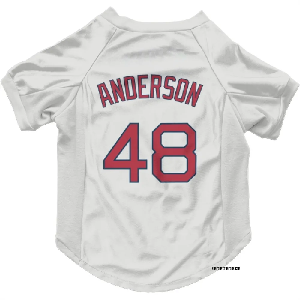 Boston Red Sox Chase Anderson White Pet Jersey for Dog & Cat