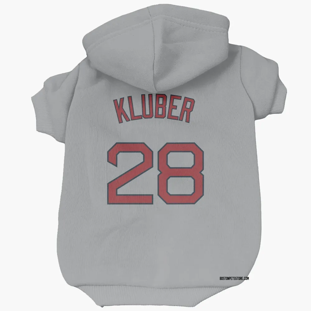 Boston Red Sox Corey Kluber Gray Pet Hoodie for Dog & Cat