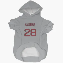 Boston Red Sox Corey Kluber Gray Pet Hoodie for Dog & Cat