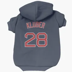Boston Red Sox Corey Kluber Navy Pet Hoodie for Dog & Cat