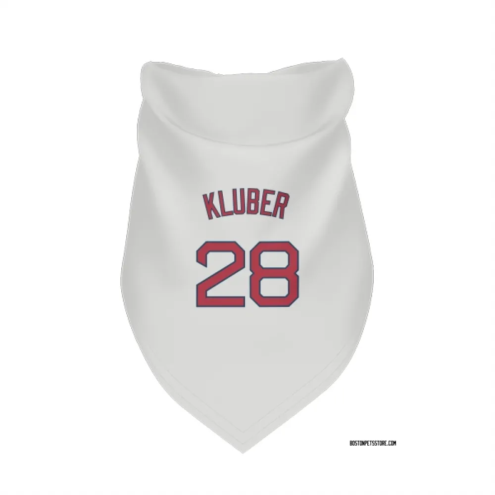 Boston Red Sox Corey Kluber White Pet Bandana for Dog & Cat