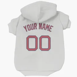Boston Red Sox Custom White Pet Hoodie for Dog & Cat