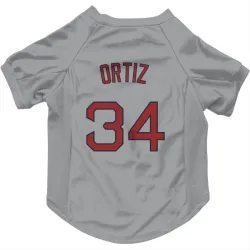 Boston Red Sox David Ortiz Gray Pet Jersey for Dog & Cat