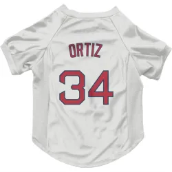 Boston Red Sox David Ortiz White Pet Jersey for Dog & Cat