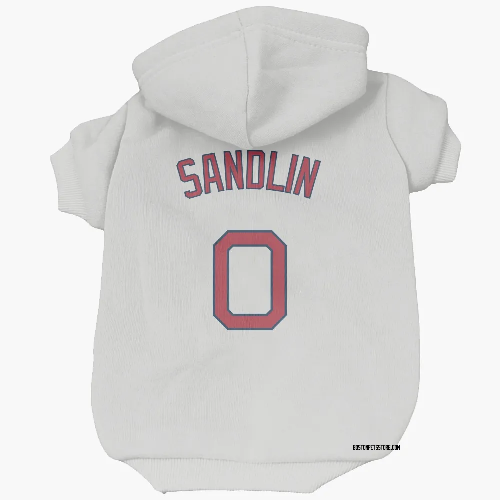 Boston Red Sox David Sandlin White Pet Hoodie for Dog & Cat