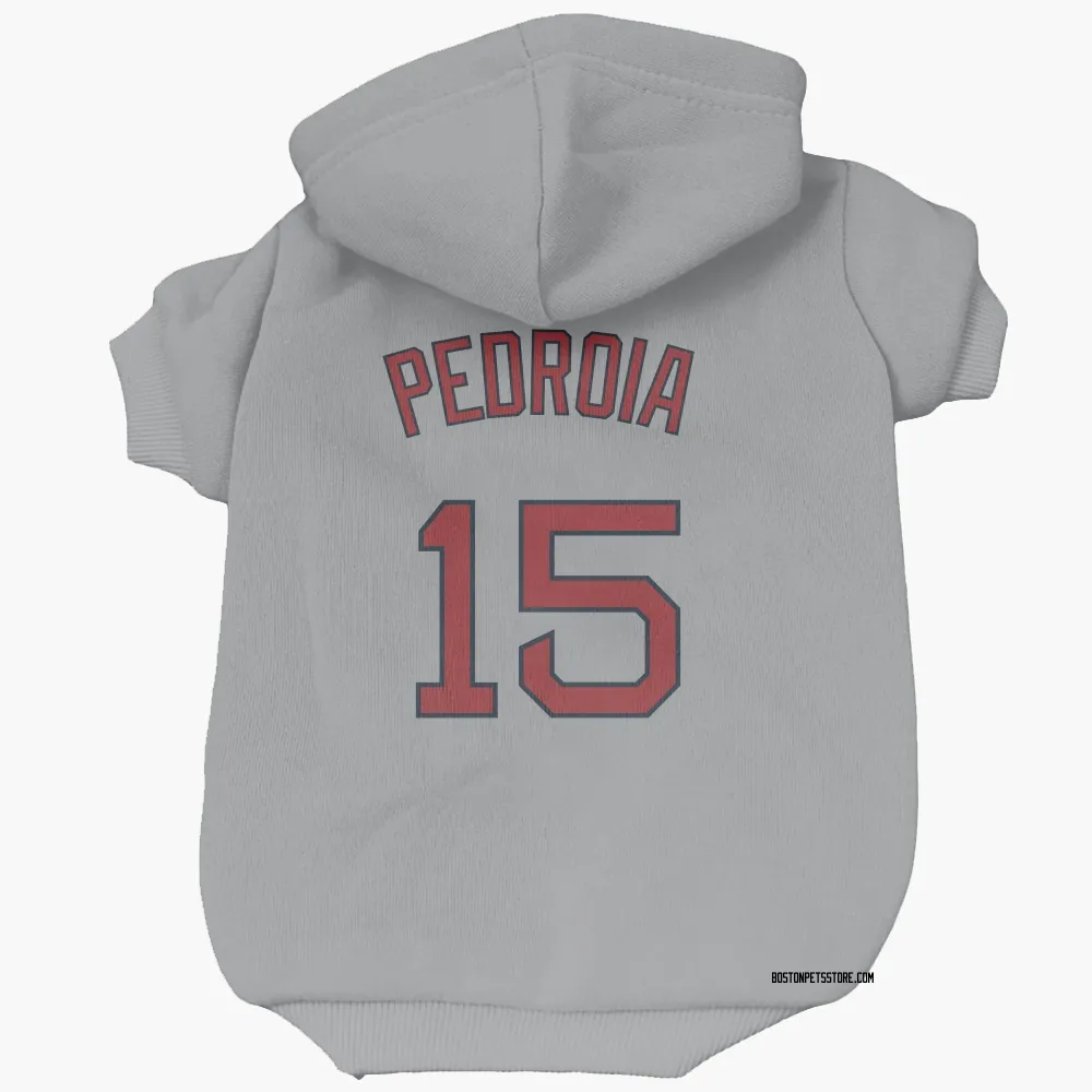 Boston Red Sox Dustin Pedroia Gray Pet Hoodie for Dog & Cat
