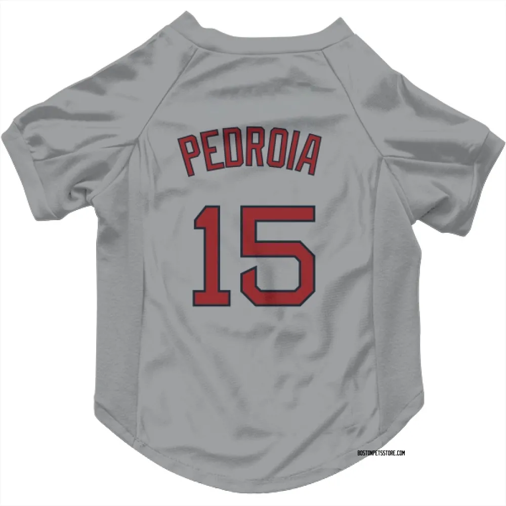 Boston Red Sox Dustin Pedroia Gray Pet Jersey for Dog & Cat