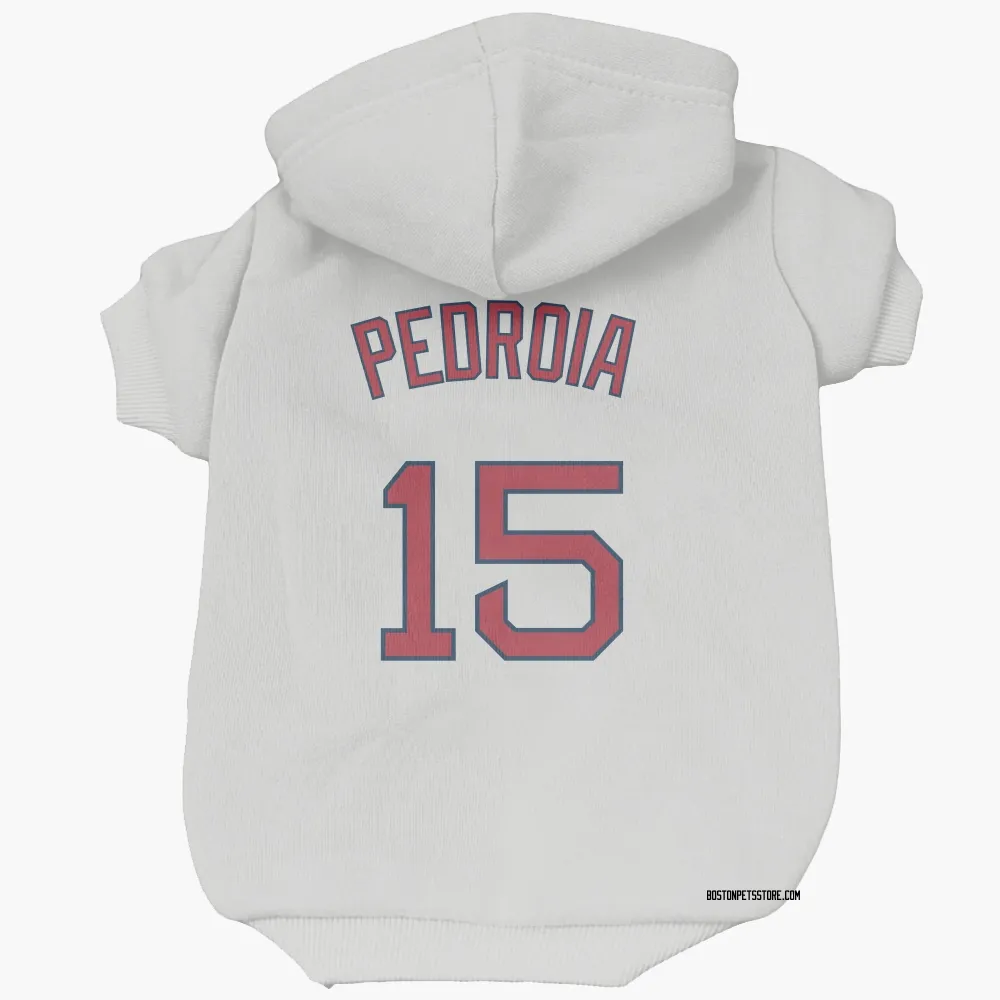 Boston Red Sox Dustin Pedroia White Pet Hoodie for Dog & Cat