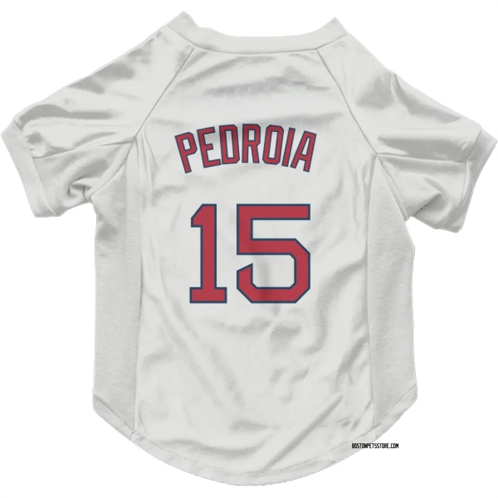 Boston Red Sox Dustin Pedroia White Pet Jersey for Dog & Cat