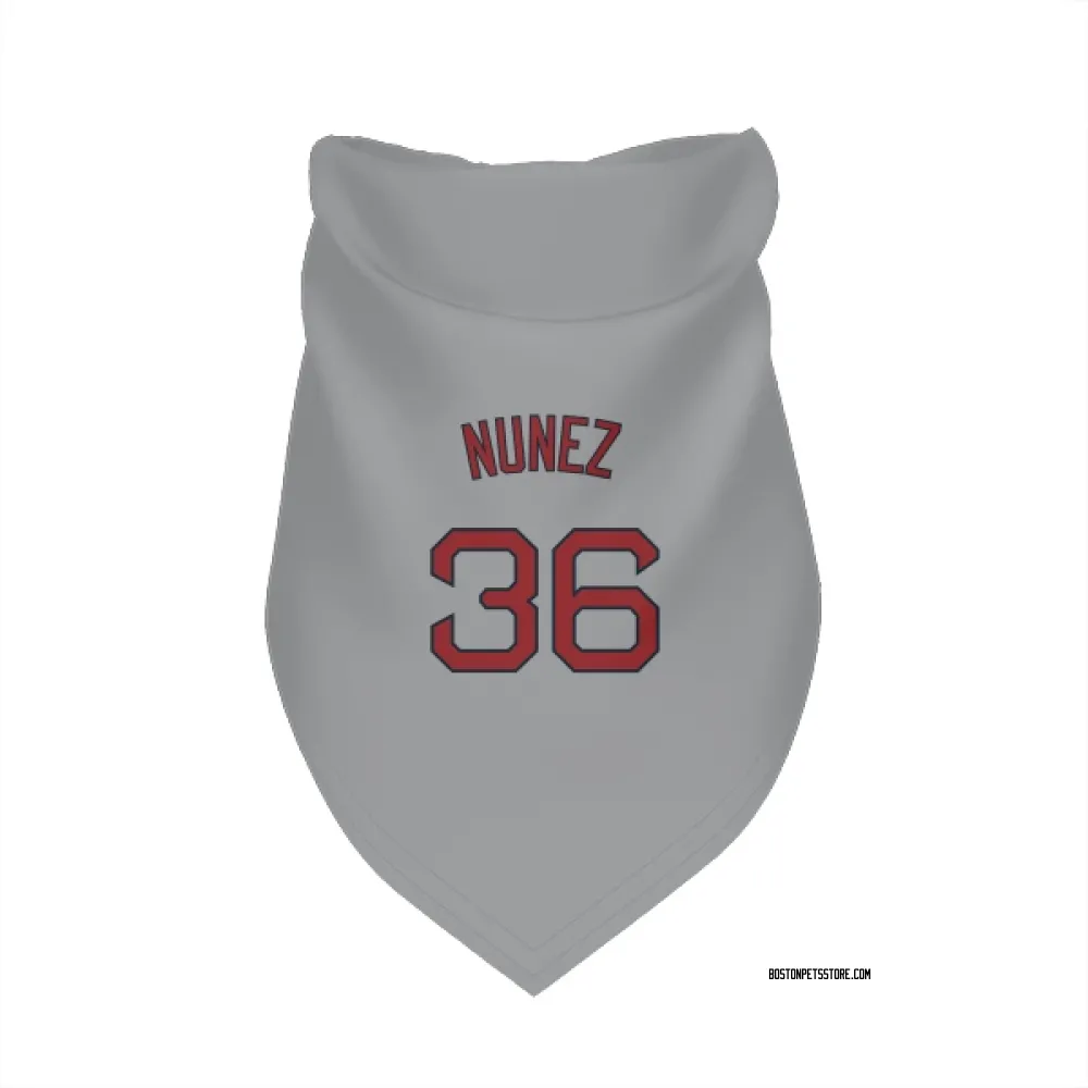 Boston Red Sox Eduardo Nunez Gray Pet Bandana for Dog & Cat