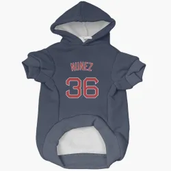 Boston Red Sox Eduardo Nunez Navy Pet Hoodie for Dog & Cat
