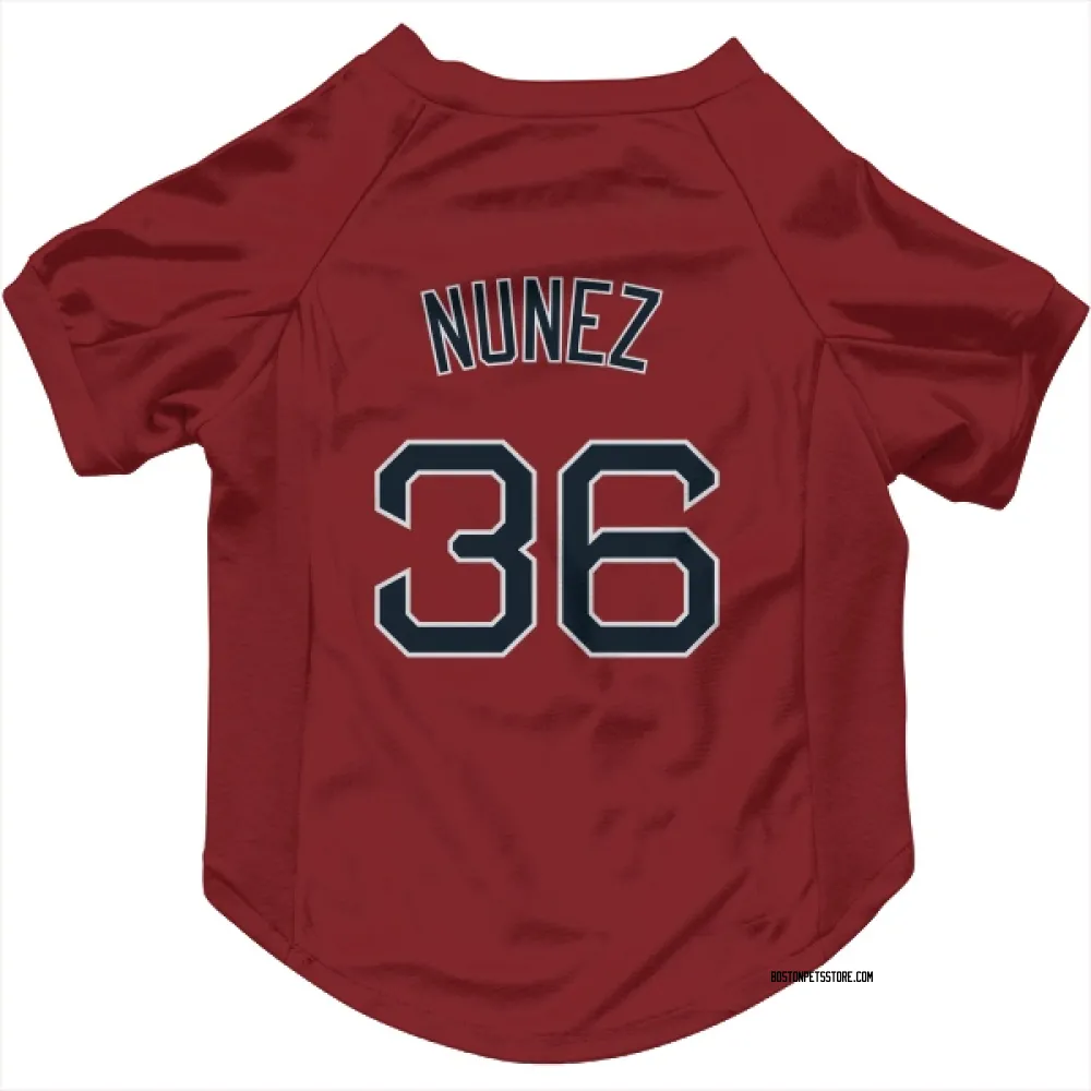 Boston Red Sox Eduardo Nunez Red Pet Jersey for Dog & Cat