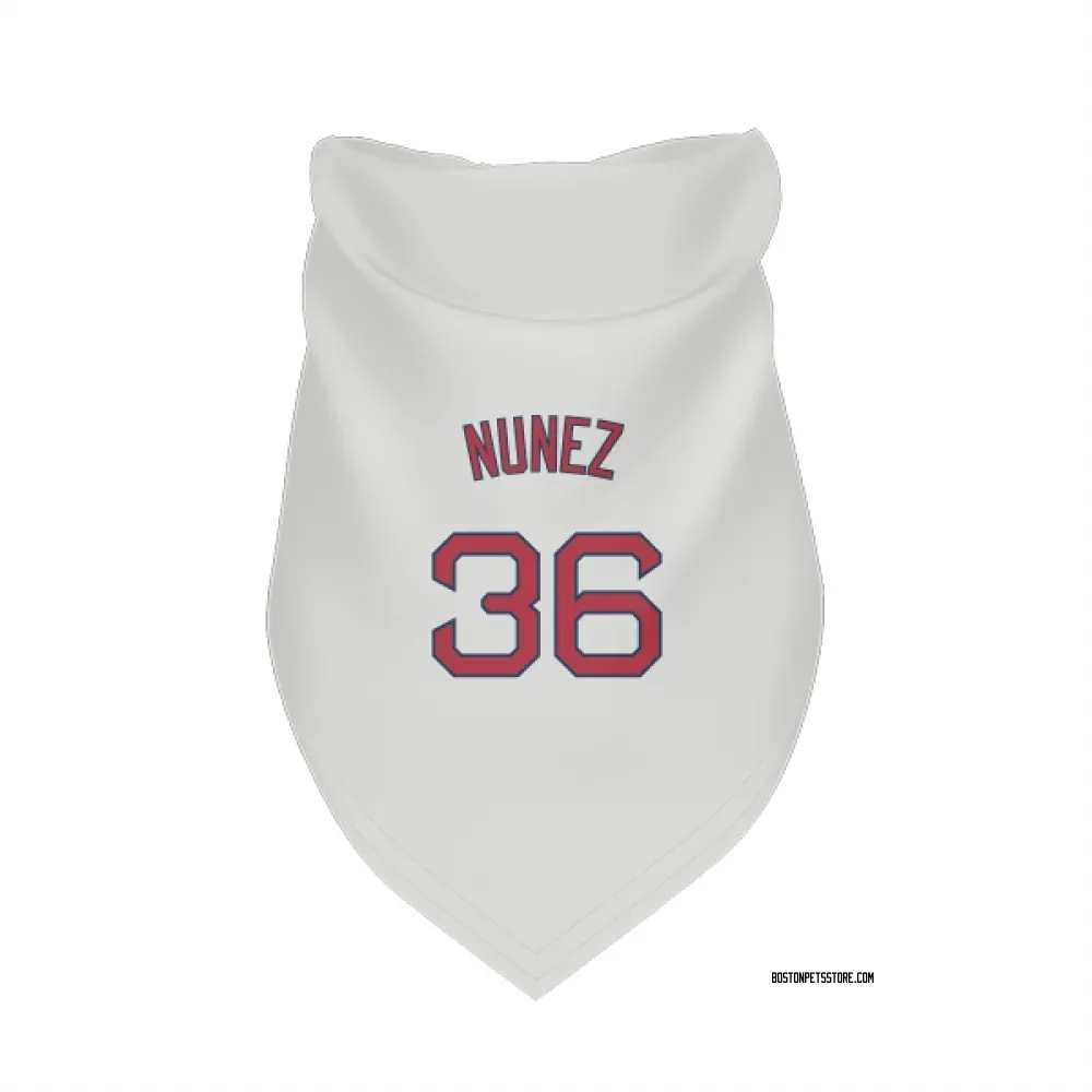 Boston Red Sox Eduardo Nunez White Pet Bandana for Dog & Cat