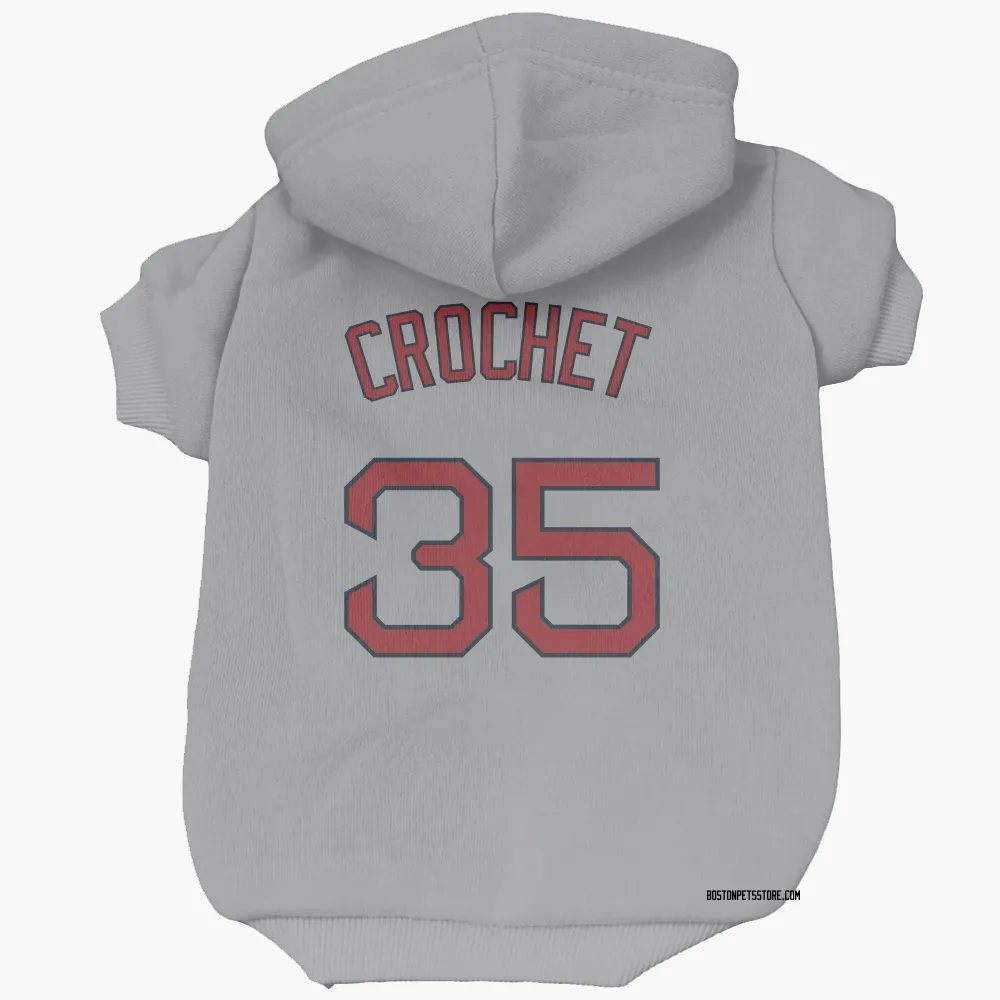 Boston Red Sox Garrett Crochet Gray Pet Hoodie for Dog & Cat