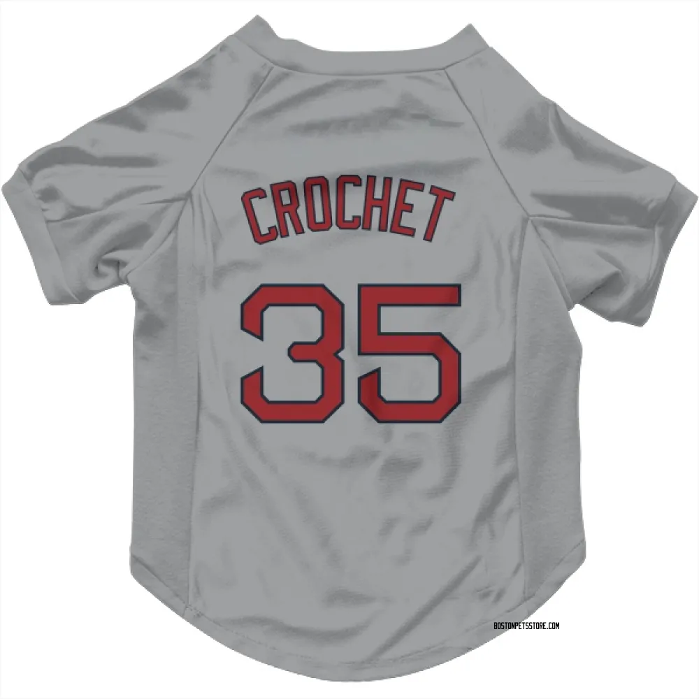 Boston Red Sox Garrett Crochet Gray Pet Jersey for Dog & Cat
