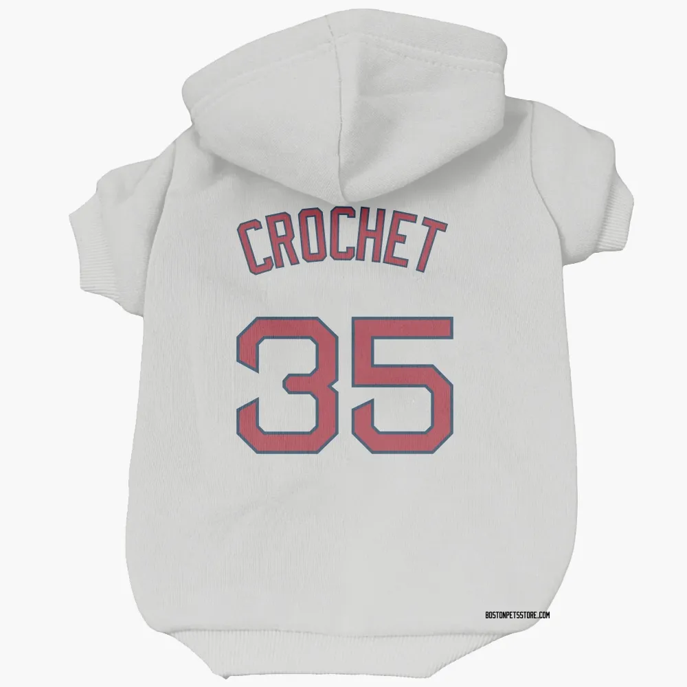 Boston Red Sox Garrett Crochet White Pet Hoodie for Dog & Cat