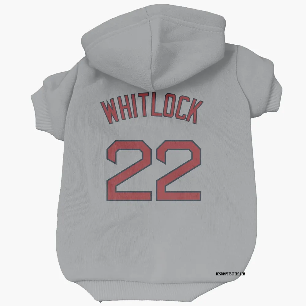Boston Red Sox Garrett Whitlock Gray Pet Hoodie for Dog & Cat